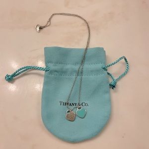 Tiffany & co matching blue heart necklace and bracelet.